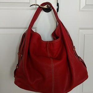 Red leather hobo bag Coldwater Creek